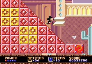 une photo d'Ã©cran de Castle of Illusion sur Sega Megadrive